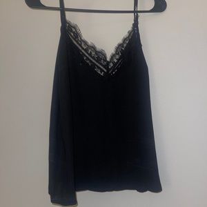 Black tank top with lace